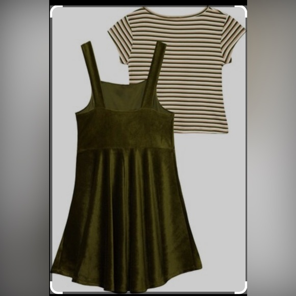 Beautees 2-pc Knit Corduroy Jumper Girls Sz 14 - Picture 2 of 2